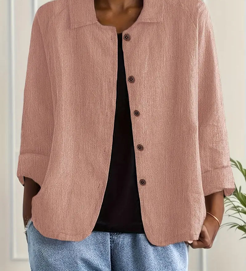 Textured Button-Front Women's Jacket
