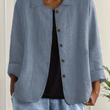 Textured Button-Front Women's Jacket