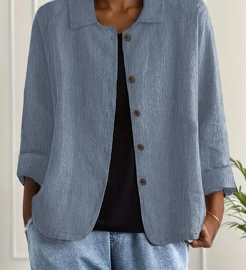 Textured Button-Front Women's Jacket