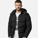 Men's Hooded Polyester Quilted Puffer Jacket