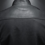 Men's Synthetic Leather Quilted Biker Jacket