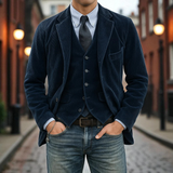 Corduroy Two-Piece Blazer Suit