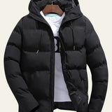 Men's Hooded Polyester Quilted Puffer Jacket