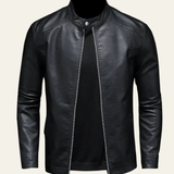 Vegan Leather Biker Jacket Men's