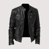 Faux Leather Zip Pocket Jacket