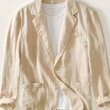 Cotton Lapel Jacket for Men