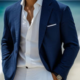 Cotton Lapel Blazer for Men