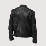 Faux Leather Zip Pocket Jacket