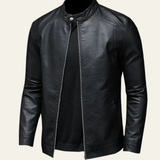Vegan Leather Biker Jacket Men's