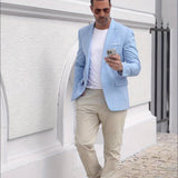 Cotton Lapel Blazer for Men