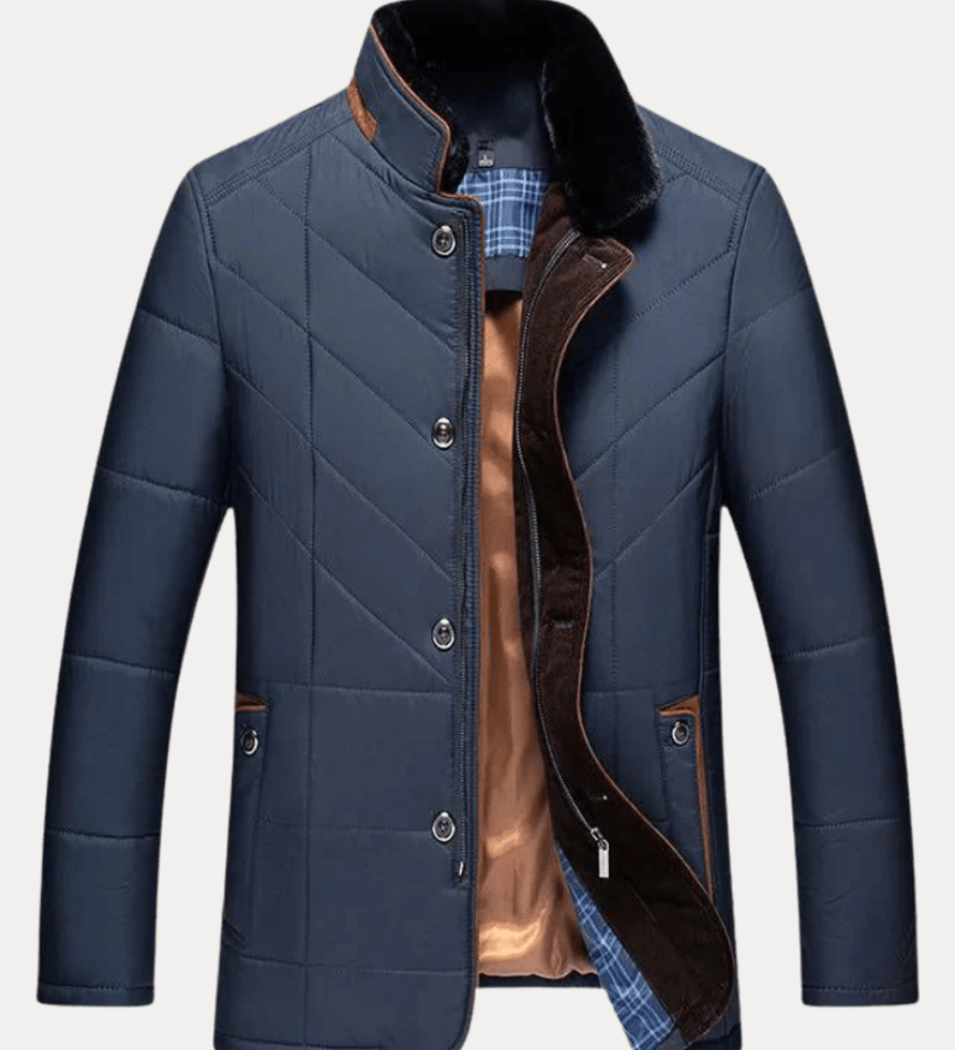 Padded Water-Repellent Winter Stand-Collar Jacket
