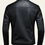 Vegan Leather Biker Jacket Men's