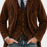 Corduroy Two-Piece Blazer Suit
