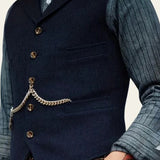 Men's Tweed Button-Front Vest