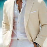Cotton Lapel Blazer for Men