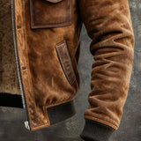 Sherpa-Lined Vintage Jacket for Men