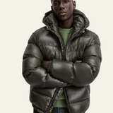 Men's Nylon Hooded Puffer Jacket