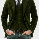 Corduroy Two-Piece Blazer Suit