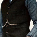 Men's Tweed Button-Front Vest