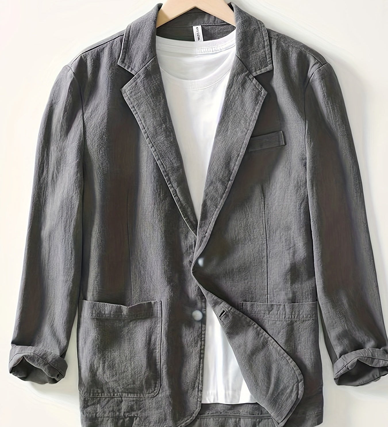 Cotton Lapel Jacket for Men