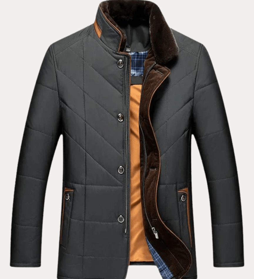 Padded Water-Repellent Winter Stand-Collar Jacket