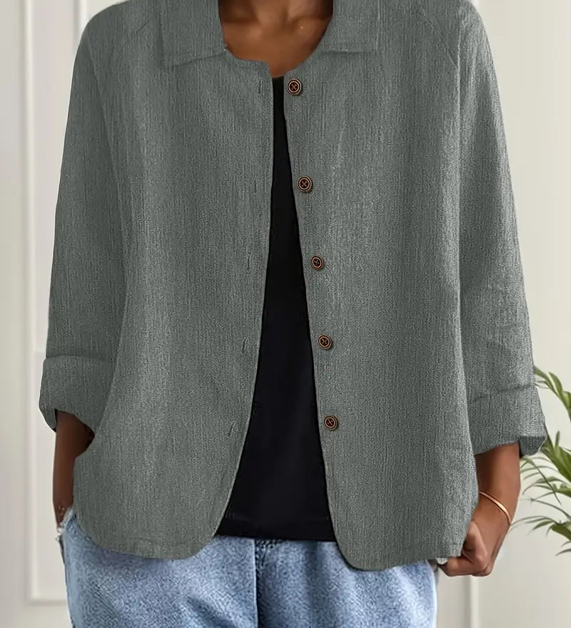 Textured Button-Front Women's Jacket