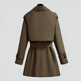 Cotton Blend Belted Trench Coat
