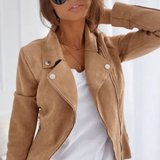 Women's Structured Zip Moto Jacket
