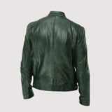 Faux Leather Zip Pocket Jacket