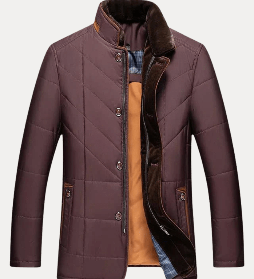 Padded Water-Repellent Winter Stand-Collar Jacket
