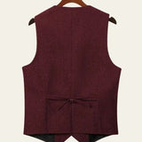 Men's Tweed Button-Front Vest