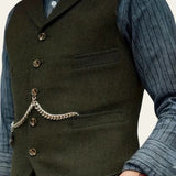 Men's Tweed Button-Front Vest