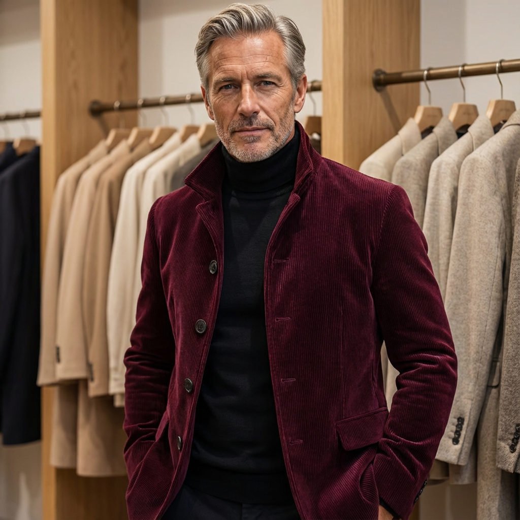 Corduroy Structured Jacket for Men