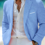Cotton Lapel Blazer for Men