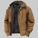 Insulated Hooded Polyester Men's Coat