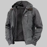 Insulated Hooded Polyester Men's Coat