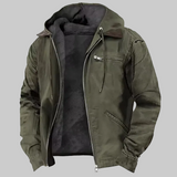 Insulated Hooded Polyester Men's Coat