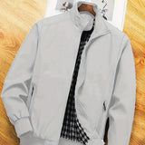 Polyester Checked Lining Men's Jacket