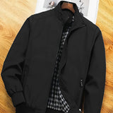 Polyester Checked Lining Men's Jacket
