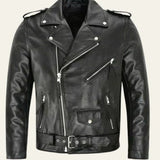 Men's Vegan Leather Biker Jacket