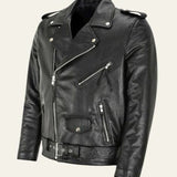 Men's Vegan Leather Biker Jacket