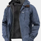 Insulated Hooded Polyester Men's Coat