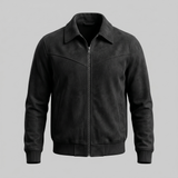 Genuine Suede Harrington Bomber Jacket