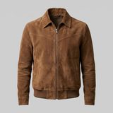 Genuine Suede Harrington Bomber Jacket