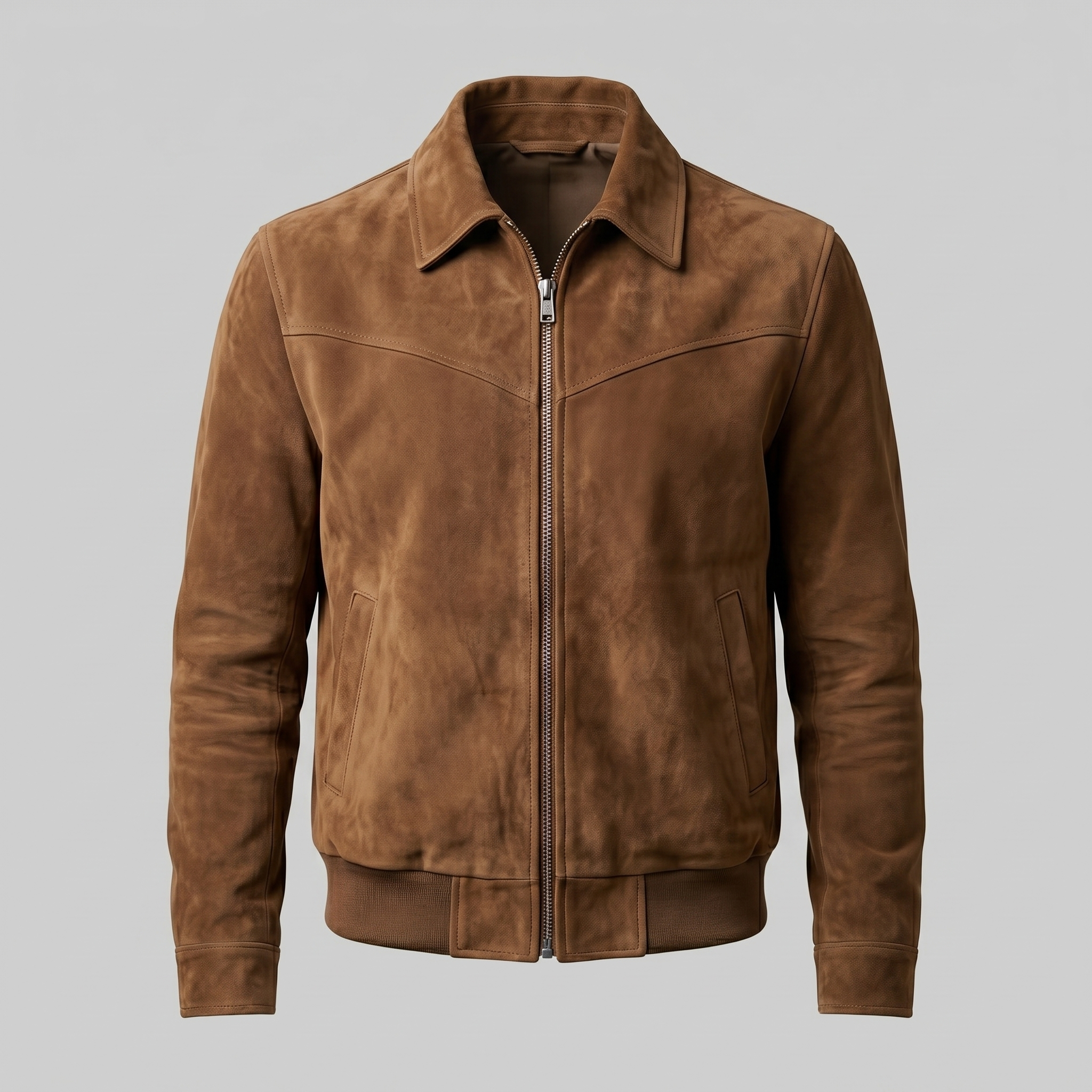 Genuine Suede Harrington Bomber Jacket