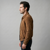 Genuine Suede Harrington Bomber Jacket