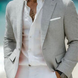 Cotton Lapel Blazer for Men