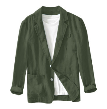 Cotton Lapel Jacket for Men
