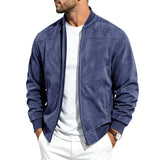 Men's Suede Bomber Jacket