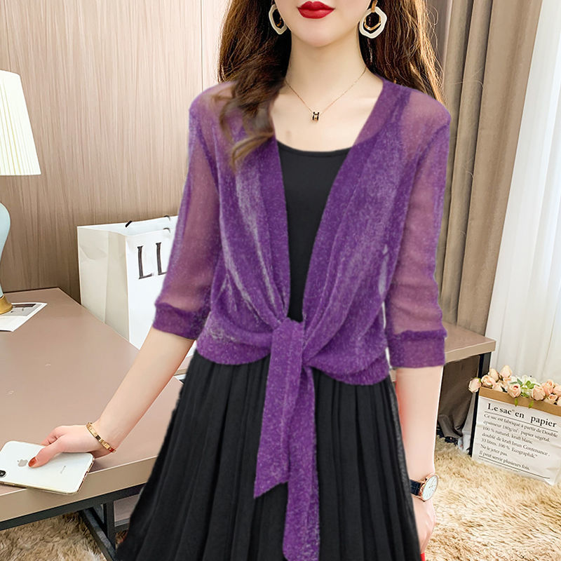 Sheer Chiffon Tie Front Bolero